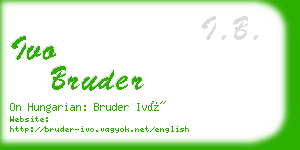 ivo bruder business card